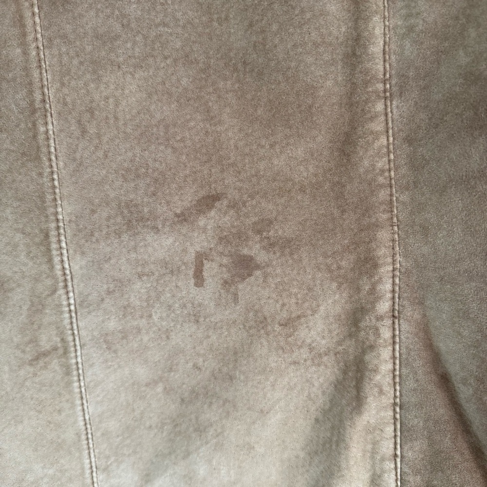 Croft & Barrow Tan Suede Jacket with Cream Collar, Size XL - Picture 13 of 13
